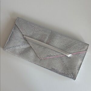 Victoria's Secret Silver and Pink Clutch